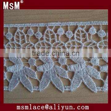 HOT ! Popular water soluble embroidery lace trim for sale