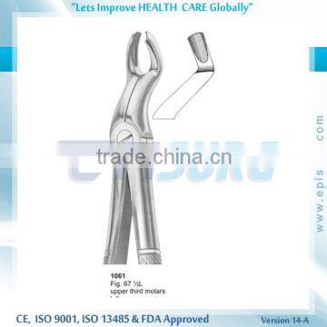 Extraction Forceps, upper third molars left, Fig 67 1/2L, Periodontal Oral Surgery