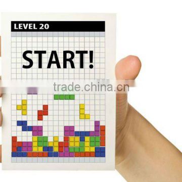 Handmade paper Personalized Video Game Greeting Card, paper game card- Tetris 20th Geek Birthday - 5 x 7