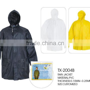 PVC RAIN JACKET/ 100% waterproof rain jacket/hot sale rain jacket                        
                                                Quality Choice