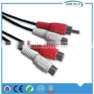 Lianfali good quality 2RCA TO 2RCA AV cable bulk audio cable highly flexible av cable
