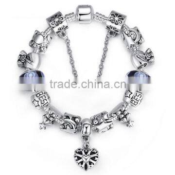 In stock new design fashion plating handmade brand Luxury metal rhinestone bracelet SKB1224