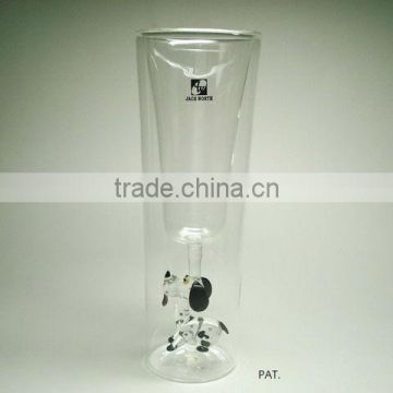 Double Wall Champagne Glass - Dog