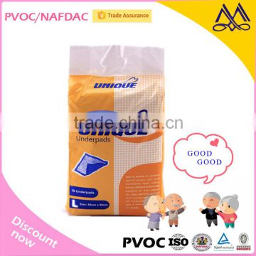 Medical absorbent pad with Japan SAP, disposable adult diaper under pad, cheap adult diaper