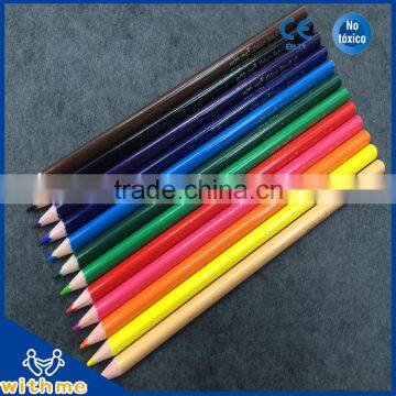 7 inch 12pcs wooden triangle color pencil