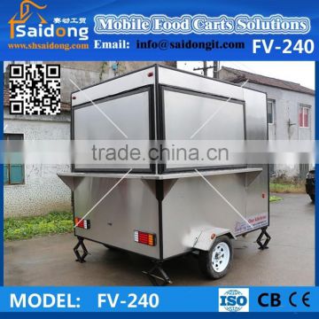 Spacious New design!!Shanghai towing Chinese food trailer FV-240 Made China