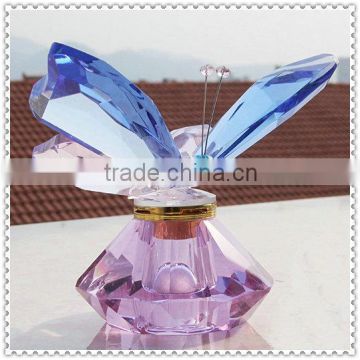 Fashion Decorative Crystal Butterfly Perfume Bottle For Wedding GIfts