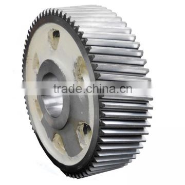 Welding large ring spur gears iron