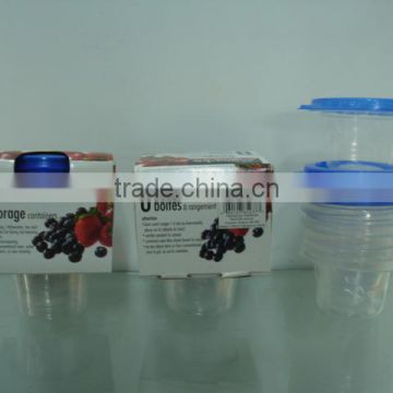 PK8 plastic mini round 150ml disposable/reusable storage containers and lids TG10952-8PK