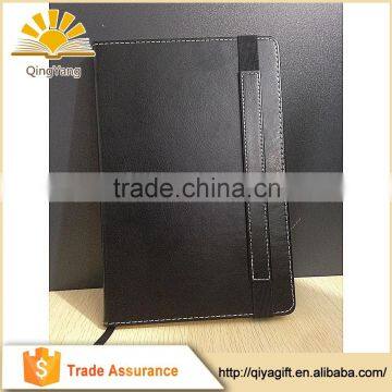 High Quality Stationery Hardcover PU Leather Moleskin Notebook With Elastic Band And Pocket