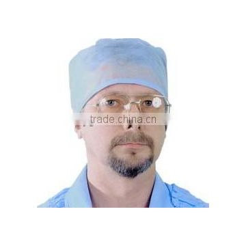 blue nonwoven surgical cap