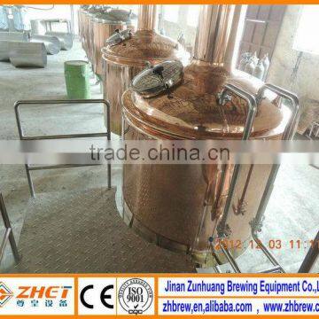 800L hotel red copper beer making equipment plants