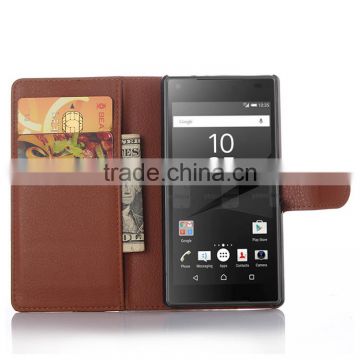 COW SKIN TEXTURE Soft Wallet Case Stand PU Leather Case For SONY XPERIA Z5 COMPACT E5803 FLIP LEATHER CREDIT CARD Z5 MINI CASE