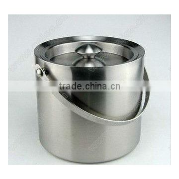 double wall stainless steel ice bucket wine cooler with lid