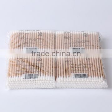 Eco-friendly sterile alcohol medical wooden stick cotton buds