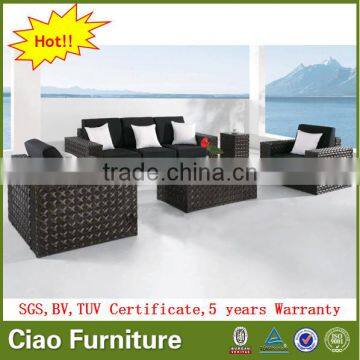 Newest design modern rattan garden furniture outdoor sofa set