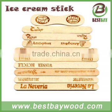 Custom printed 114mm Wooden Ice Cream Stick