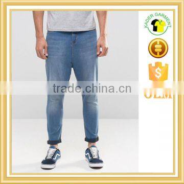 fashion drop crotch denim jeans stylish loose jeans made in China