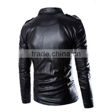 Facotry price Keroa style Man's locomotive suit Pu leather Jackets coat