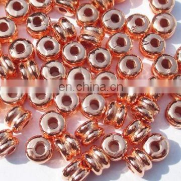 Metallic Plated Acrylic Beads, Copper Coated, size 4x6mm