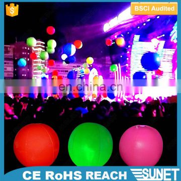 Cheer up concert item color assorted inflatable LED light Balloon