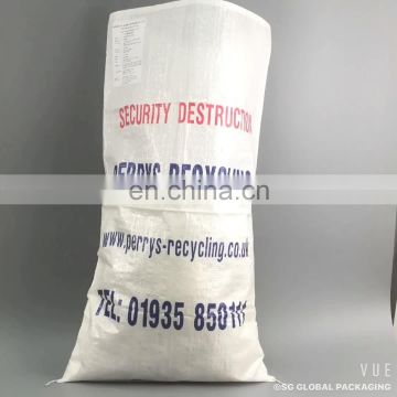 Custom made 20kg 50kg printed pp bag rice bag