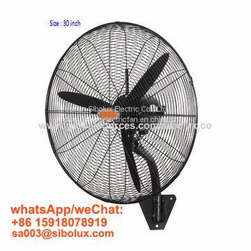 30 inch metal industrial wall fan with oscillating wind