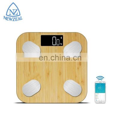 CE Approved Analyzer Bone Mass Water Big LCD Blue Tooth Body Fat Scale With IOSs And Android APP
