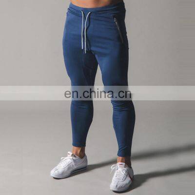 Popular elastic waist drawstring zipper pockets men joggers pants for training sport