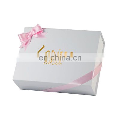 Personalized empty white bridesmaid proposal gift hamper box wholesale