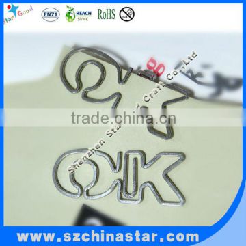 Promotional big siz flat CNC metal wire clips
