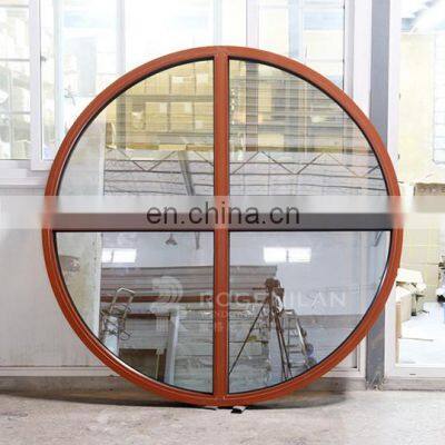 ROGENILAN 110 series customized fixed arch top round fixed glass windows