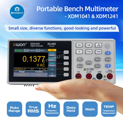 OWON digital multimeter high precision temperature frequency test tool for mobile phone repair.