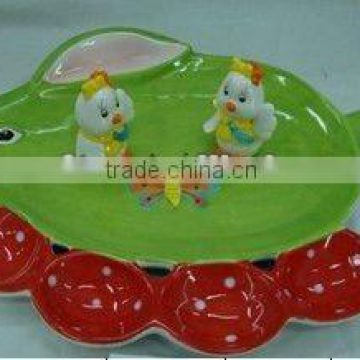 ceramic egg plate