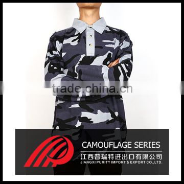 2016 new design military training long Sleeve Breathable cheap camouflage shirt