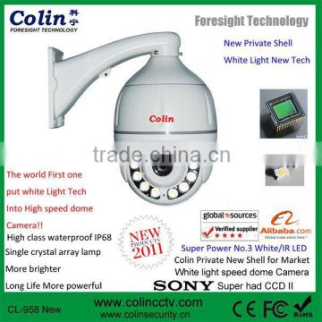 CCTV white light bullet camera with 1/4 inch SONY CCD and high stability , night vision distance can be 150 meters