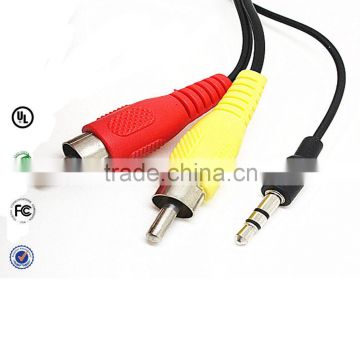 Mini 2.5mm to rca male cable for TV VCR