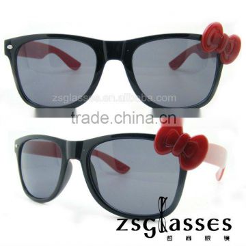 Cheap Promotion frame/Sunglasses/eyewear Factory Custom Lens fullcolormirror bowknot sunglasses printing logo OEM
