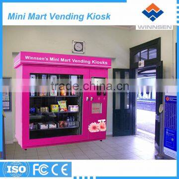 Make up and lotion mini mart vending kiosk with payment module