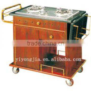 High quality Flambe Cooking Trolley with Induction Cooker for Hotel
