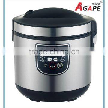 6L NEWEST BLACK ROUND RICE COOKER WITH 10 PROGRAMS IMD SENSOR TOUCHING PANEL, LED DISPLAY,BIG CAPACITY