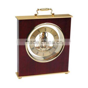 Hot Sale High Quality Wooden Clock With Handle For Business Office Gift