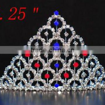 hot sale mini patriotic rhinestone beauty tiara