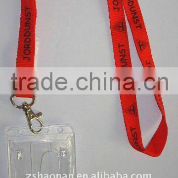 Screen ptinted ID card holder neck lanyards with obvious logo