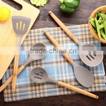 New product wood handle silicone kitchenware