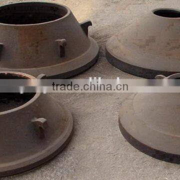 high manganese steel casting cone crusher bowl liner