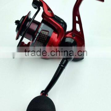 High quality fishing tackle spinning reel with red Aluminium spool fishing reel