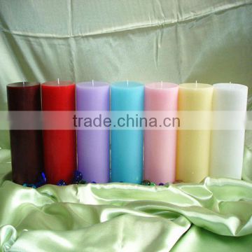 colorful pillar candles