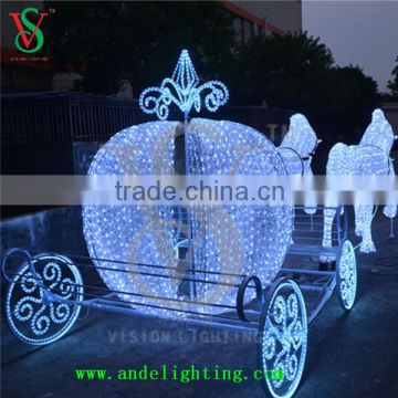 3D outdoor christmas decoration wedding horse carriage for sale