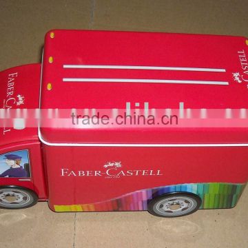 Car-shaped tin box, Xmas tin box